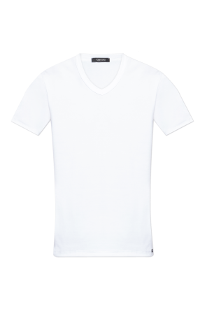 Tシャツ・カットソー TOM FORD Men T-shirt White T4M081040 100 Cotton-blend jersey T-shirt in white - Tom Ford | Mytheresa